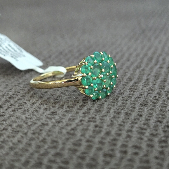 Shivam Green💚 Onyx Floral🌸 Cluster Ring💍 - NWT - Picture 5 of 16